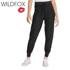 NWT Wildfox Jack Jogger | Jet Black Poly Dye Black High-Waisted Joggers